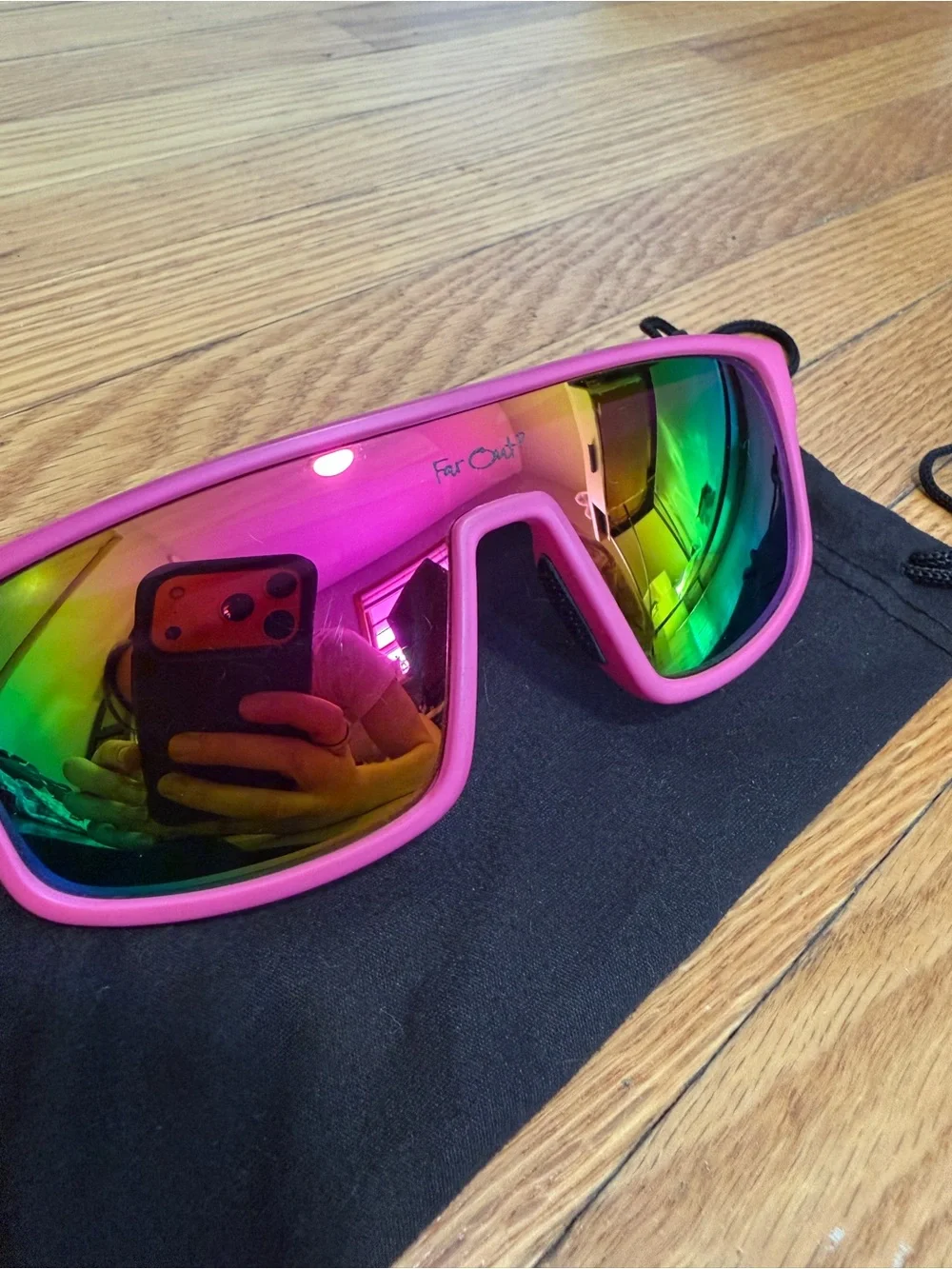 Far Out MTB Ski Sport sunglasses polarized in hot pink